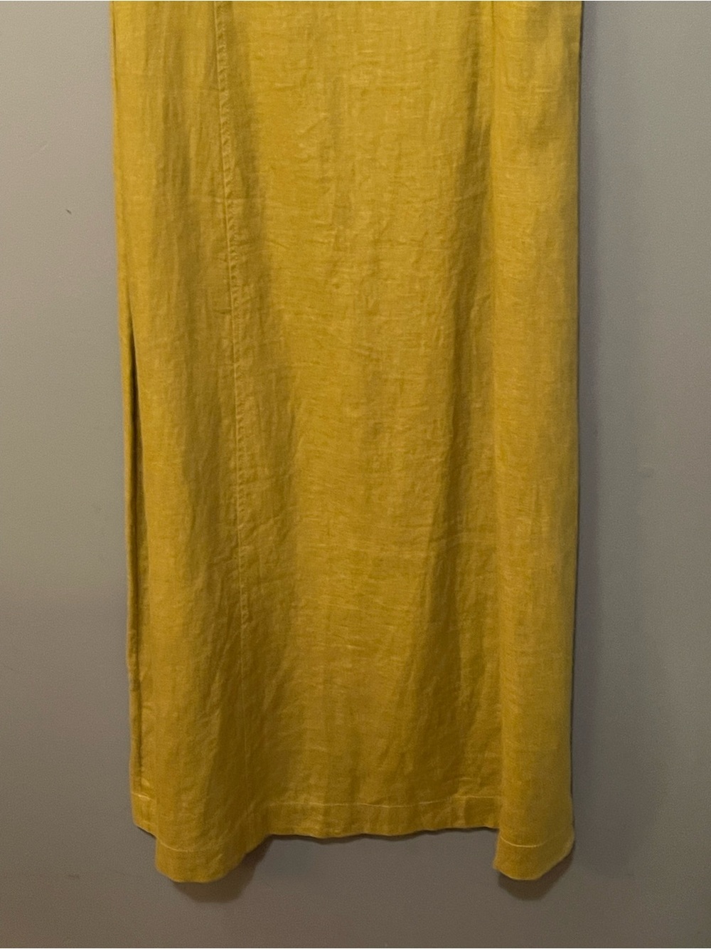 NWT Madewell Mustard Linen Blend Button Front Midi Dress 6 - Picture 11 of 14